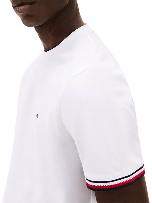 T-shirt con bordi tricolore Tommy Hilfiger Tommy Hilfiger | MW0MW38630YBR